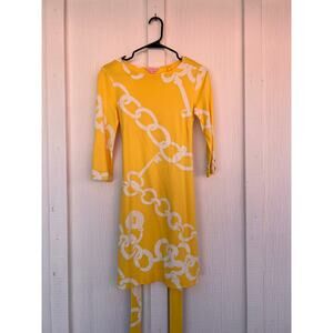 Lilly Pulitzer Starburst Yellow Jonah Dress Ball and Chain Size XS
